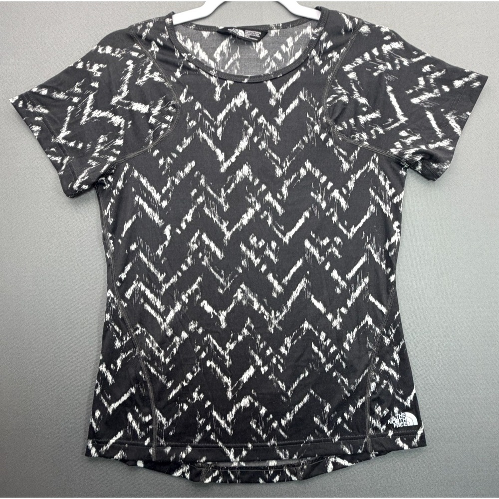 The North Face FlashDry Running Shirt Black White Graphic Tee | Women's Medium M